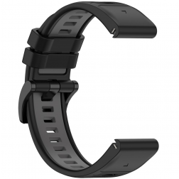„Wave“ viedā pulksteņa cietā silikona (TPU) siksniņa - melns (Garmin Fenix 7 / 7 Pro / 6 / 6 Pro)