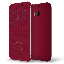 „HTC“ Dot View origināls atvēramais futrālis - violets (One M8 / One M8s)