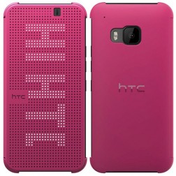 „HTC“ Dot View Premium origināls atvēramais maciņš - rozs (One M9)