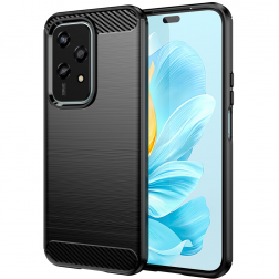 "AILES" Carbon cieta silikona (TPU) apvalks - melns (Honor 200 Lite 5G)