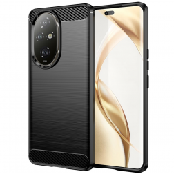 "AILES" Carbon cieta silikona (TPU) apvalks - melns (Honor 200 Pro 5G)