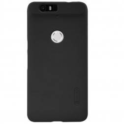„Nillkin“ Frosted Shield apvalks - melns + ekrāna aizsargplēve (Nexus 6P)