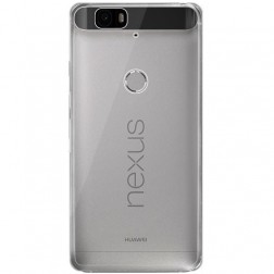 Planākais TPU dzidrs apvalks - pelēks (Nexus 6P)