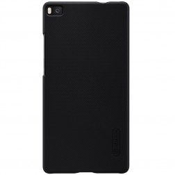 „Nillkin“ Frosted Shield apvalks - melns + ekrāna aizsargplēve (P8)