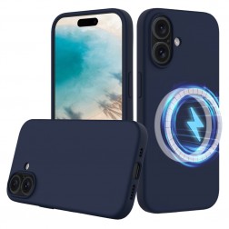 "Shell" MagSafe cieta silikona (TPU) apvalks - tumši zils (iPhone 16)