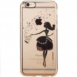 „Devia“ Apple iPhone 6 (6s) Joyroom Butterflies apvalks - zelta (iPhone 6 / 6S)