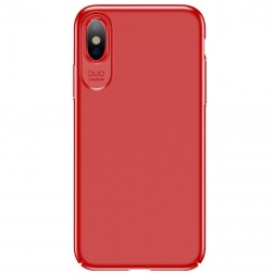 „USAMS“ Jay ādas apvalks - sarkans (iPhone X / Xs)