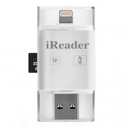 „iReader“ SD / MicroSD / TF kartes lasītājs - balts