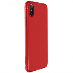 „JOYROOM“ Screen cieta silikona (TPU) apvalks - sarkans (iPhone X / Xs)
