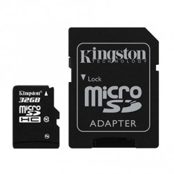 „Kingston“ MicroSD atmiņas karte - 32 Gb (10 Klase) + SD adapteris