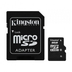 „Kingston“ MicroSD atmiņas karte - 8 Gb (10 Klase) + SD adapteris