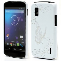 „Butterfly“ apvalks - balts (Nexus 4)