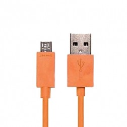 Micro USB 1.0 vads - oranžs (1 m.)