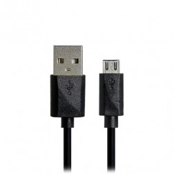 Micro USB 1.0 vads - melns (1 m.)