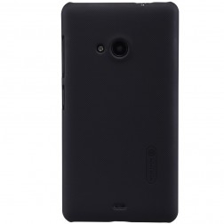 „Nillkin“ Frosted Shield apvalks - melns + ekrāna aizsargplēve (Lumia 535)