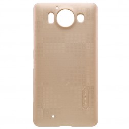 „Nillkin“ Frosted Shield apvalks - zelta + ekrāna aizsargplēve (Lumia 950)