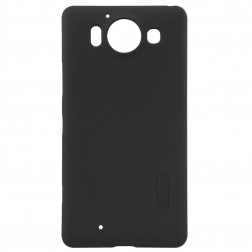 „Nillkin“ Frosted Shield apvalks - melns + ekrāna aizsargplēve (Lumia 950)