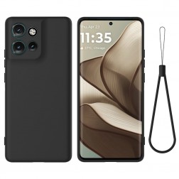 "Shell" cieta silikona (TPU) apvalks - melns (Motorola Edge 50 Neo 5G / Moto S50 5G / Thinkphone 25 5G)