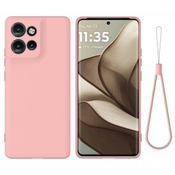"Shell" cieta silikona (TPU) apvalks - rozs (Motorola Edge 50 Neo 5G / Moto S50 5G / Thinkphone 25 5G)