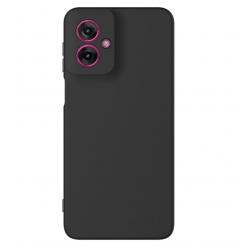 "Shell" cieta silikona (TPU) apvalks - melns (Motorola Moto G55 5G)