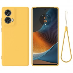 "Shell" cieta silikona (TPU) apvalks - dzeltens (Motorola Moto G85 5G / S50 Neo 5G)