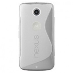 Cieta silikona apvalks - dzidrs (Nexus 6)