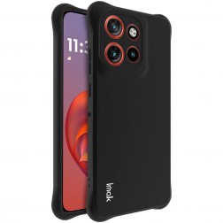 "Imak" pastiprinātas aizsardzības cieta silikona matēta (TPU) apvalks - melns (Motorola Edge 50 Neo 5G / Moto S50 5G / Thinkphone 25 5G)