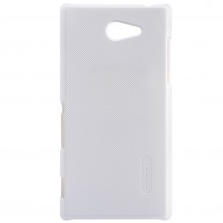 „Nillkin“ Frosted Shield futrālis - balts + ekrāna aizsargplēve (Xperia M2)