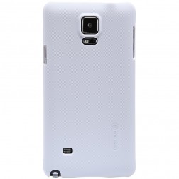 „Nillkin“ Frosted Shield futrālis - balts + ekrāna aizsargplēve (Galaxy Note 4)