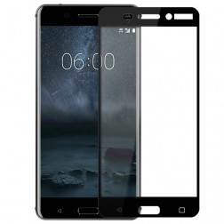 „Calans“ Tempered Glass pilnīgi aizsedzams ekrāna aizsargstikls 0.2 mm - melns (Nokia 6)