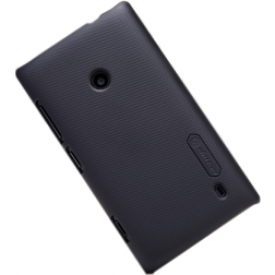 „Nillkin“ Frosted Shield futrālis - melns + ekrāna aizsargplēve (Lumia 520)