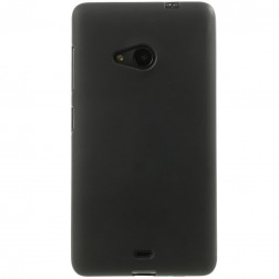 Cieta silikona (TPU) apvalks - melns (Lumia 535)