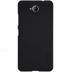 „Nillkin“ Frosted Shield apvalks - melns + ekrāna aizsargplēve (Lumia 650)