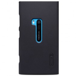 „Nillkin“ Frosted Shield futrālis - melns + ekrāna aizsargplēve (Lumia 920)