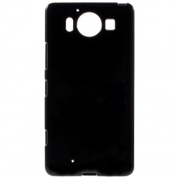 Cieta silikona (TPU) apvalks - melns (Lumia 950)