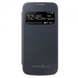 „Samsung“ S View Cover atvēramais futrālis - melns (Galaxy S4 mini)
