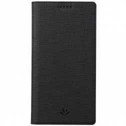 "ViLi" DMX solīds atvēramais ādas maciņš - melns (OnePlus 11)