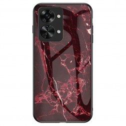 „Marble“ cieta silikona (TPU) apvalks - sarkans (OnePlus Nord 2T 5G)