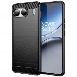 "Carbon" cieta silikona (TPU) apvalks - melns (OnePlus Nord 4)