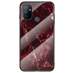 „Marble“ cieta silikona (TPU) apvalks - sarkans (OnePlus Nord N100)