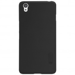 „Nillkin“ Frosted Shield apvalks - melns + ekrāna aizsargplēve (OnePlus X)