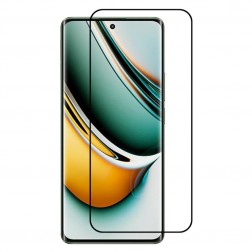 „Premium“ Tempered Glass pilnīgi aizsedzams ekrāna aizsargstikls 0.2 mm - melns (Realme 11 Pro / 10 Pro+)