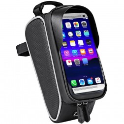 „Roswheel“ - universāls ūdensizturīgs telefona futrālis velosipēdam - melns (XL)