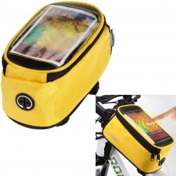 „Roswheel“ - universāls telefona futrālis velosipēdam - dzeltens (XL)