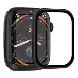 "Rurihai" ekrāna aizsargstikls - melns (Apple Watch Series 6 / 5 / 4 / SE (2023) / SE (2022) / SE 44mm)