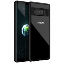 „IPAKY“ Frame apvalks - dzidrs apmales melnā krāsā (Galaxy Note 8)