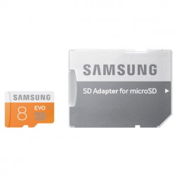 „Samsung“ Evo MicroSD atmiņas karte - 8 Gb (10 Klase) + SD adapteris