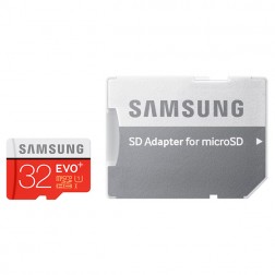 „Samsung“ Evo Plus MicroSD atmiņas karte - 32 Gb (10 Klase) + SD adapteris