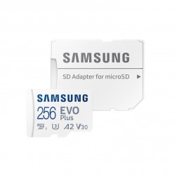 „Samsung“ Evo Plus MicroSD atmiņas karte - 256 Gb (10 Klase) + SD adapteris