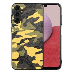 „Camouflage“ Pattern ādas apvalks - dzeltens (Galaxy A14 5G / A14 4G)